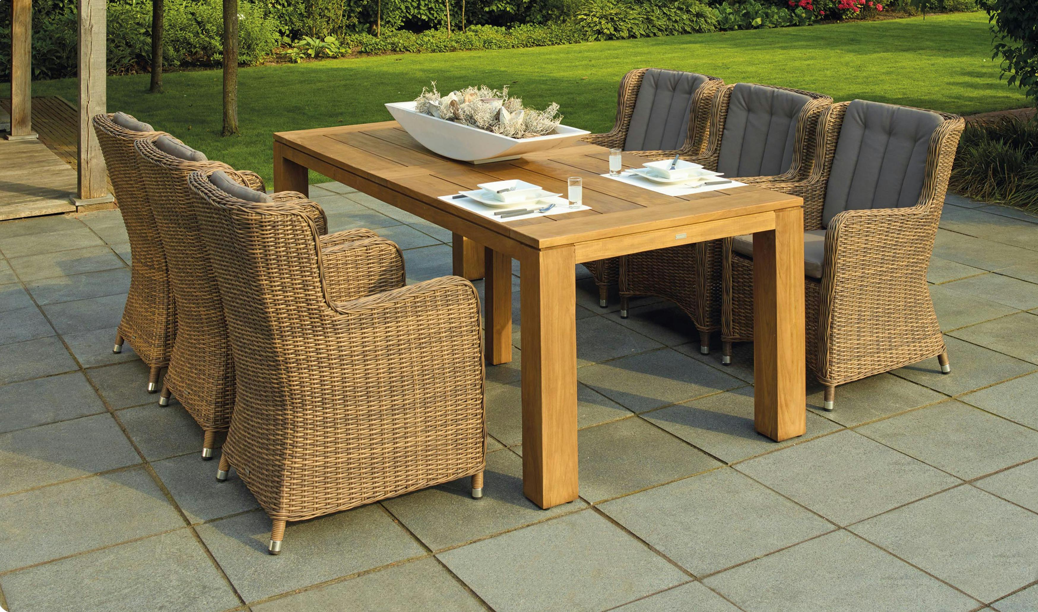 Large stone patio